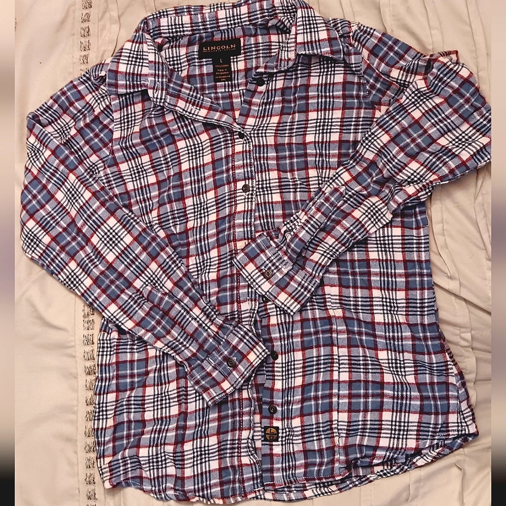 Flannel, button down shirt